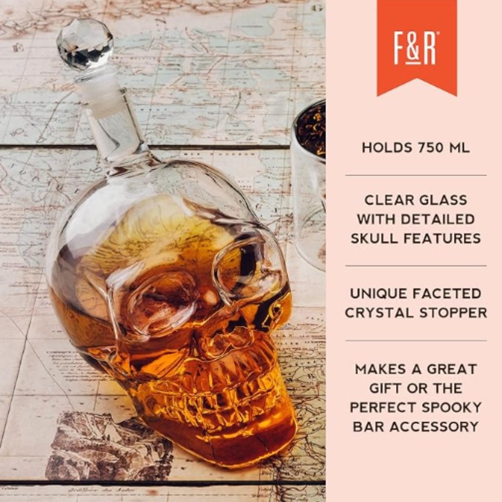 Foster and Rye Skull Decanter 750 ml
